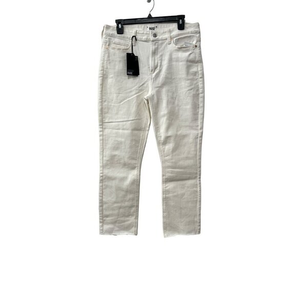 New PAIGE Size 31 Cindy - Tonal Ecru Double Back Belt Loop off-white **Stain** - Picture 3 of 14